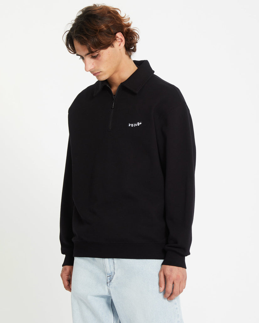 Sweatshirt Nevermine Terry - BLACK