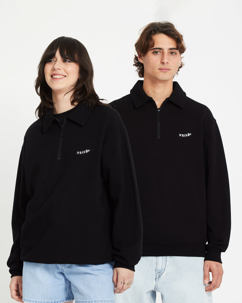 Sweatshirt Nevermine Terry - BLACK