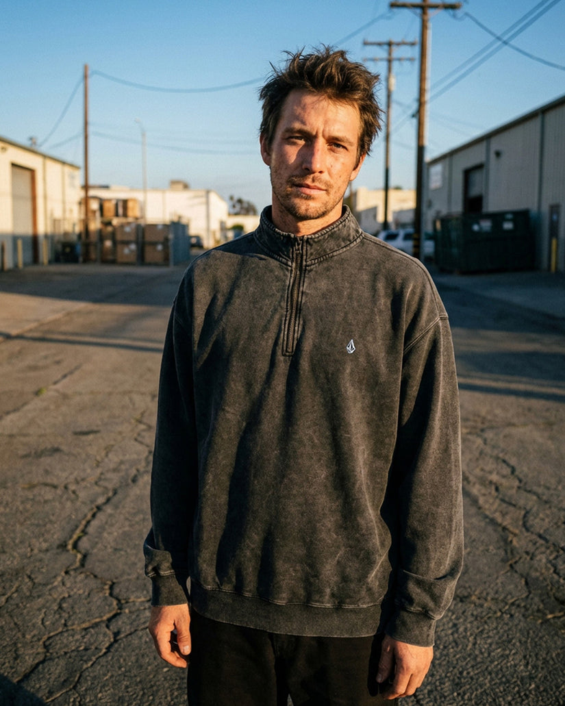 Sweatshirt zippé Single Stone - Light Acid Black