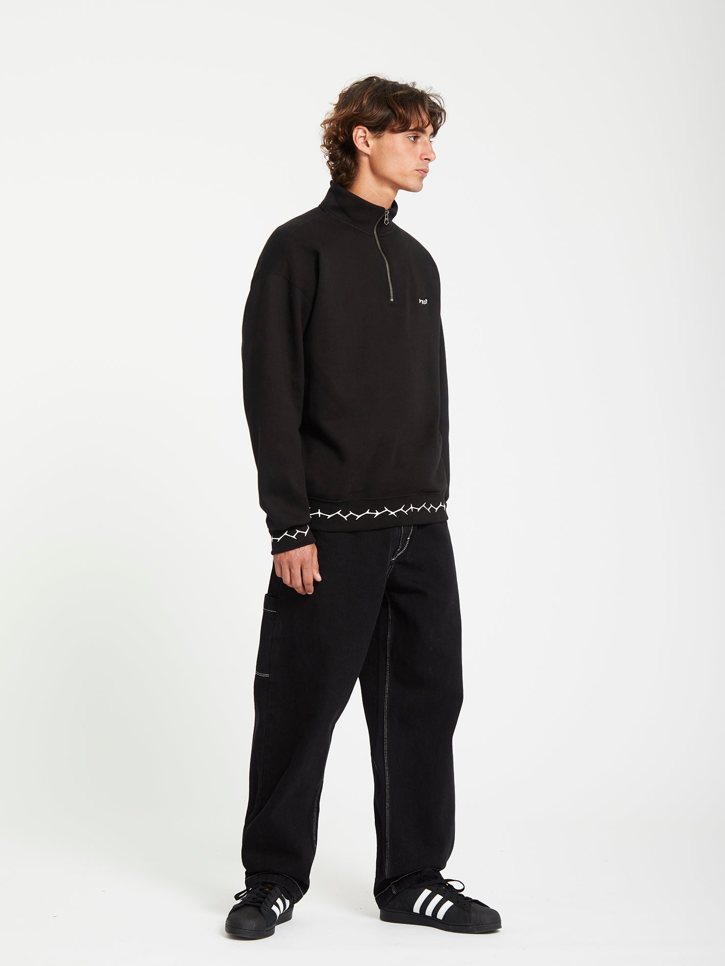 Sweat 1/2 Zip Mocklov - BLACK - Homme - Volcom France