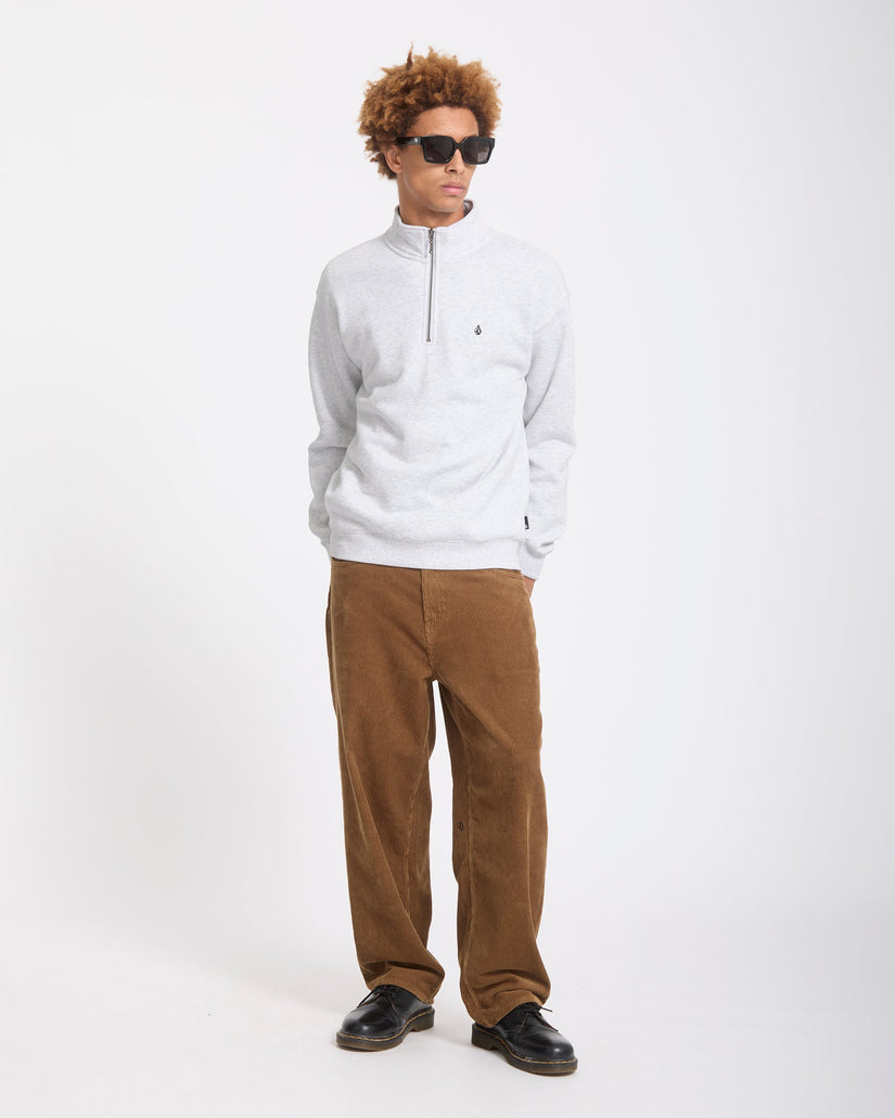 Sweat à col zippé Single Stone - Bone Heather