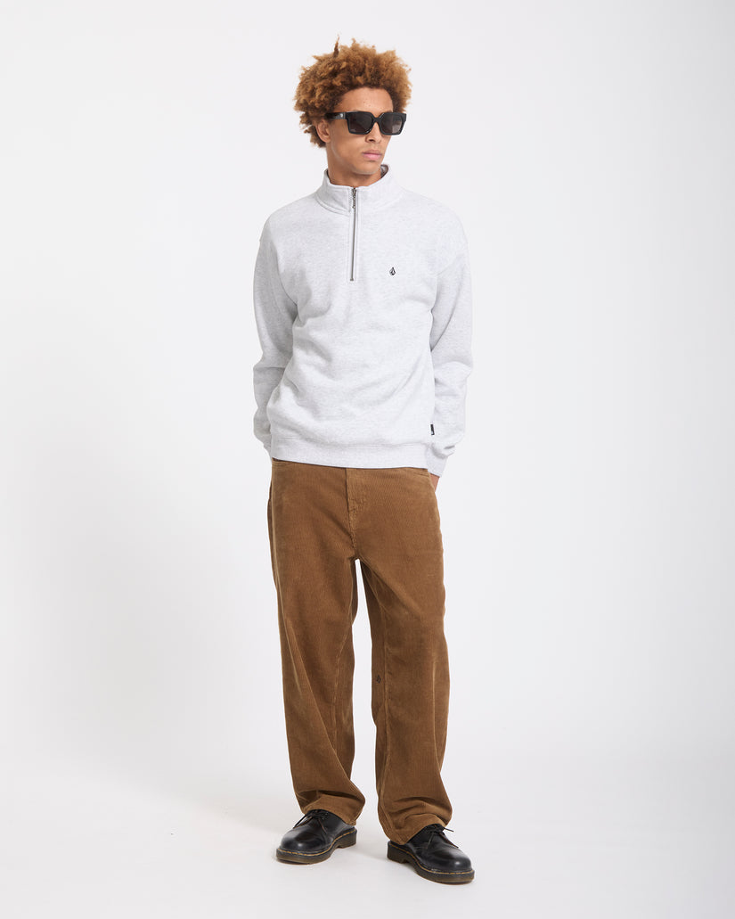 Sweat à col zippé Single Stone - Bone Heather