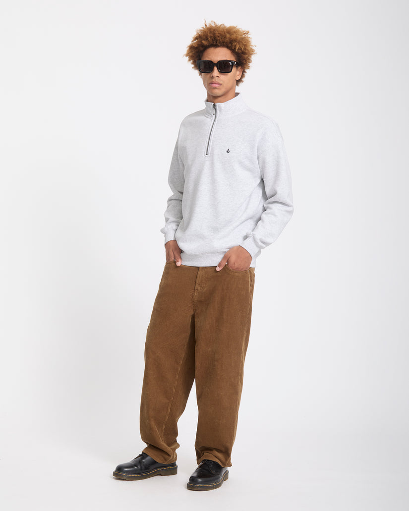 Sweat à col zippé Single Stone - Bone Heather