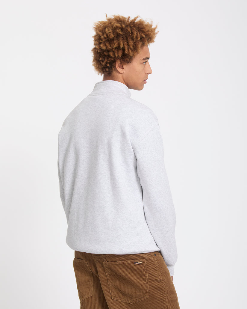 Sweat à col zippé Single Stone - Bone Heather