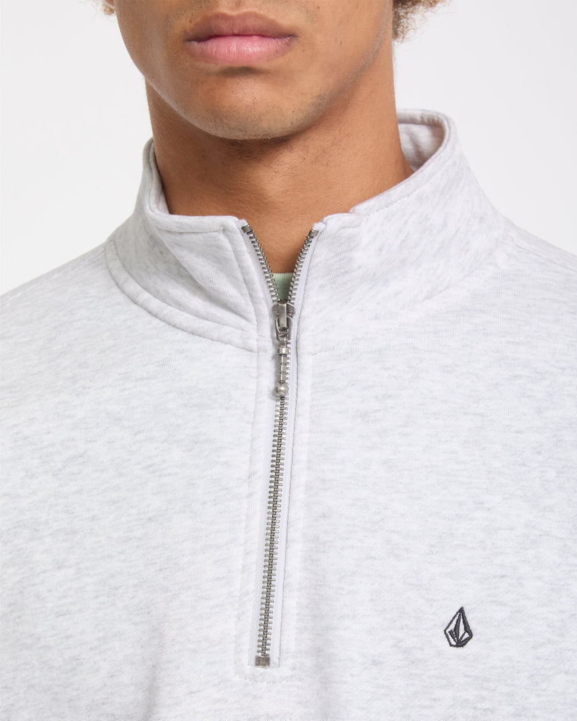 Sweat à col zippé Single Stone - Bone Heather