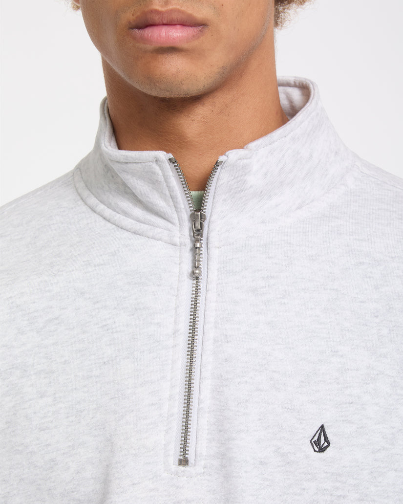 Sweat à col zippé Single Stone - Bone Heather