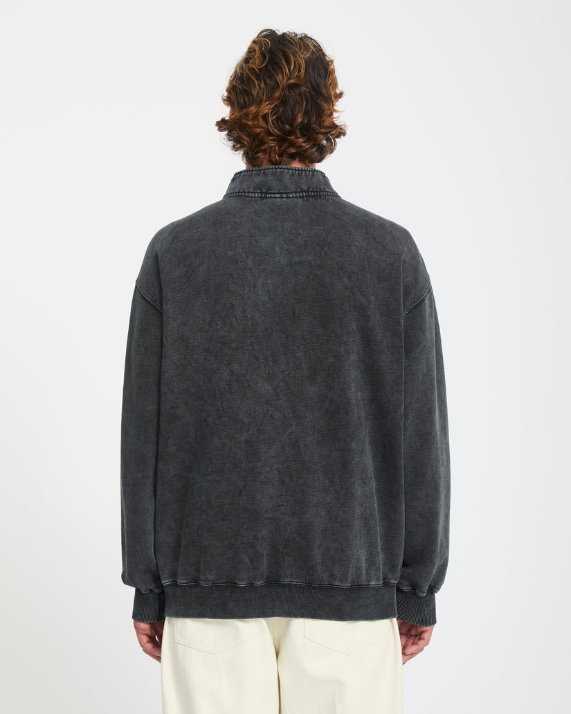 Sweat à col zippé Single Stone - Light Acid Black