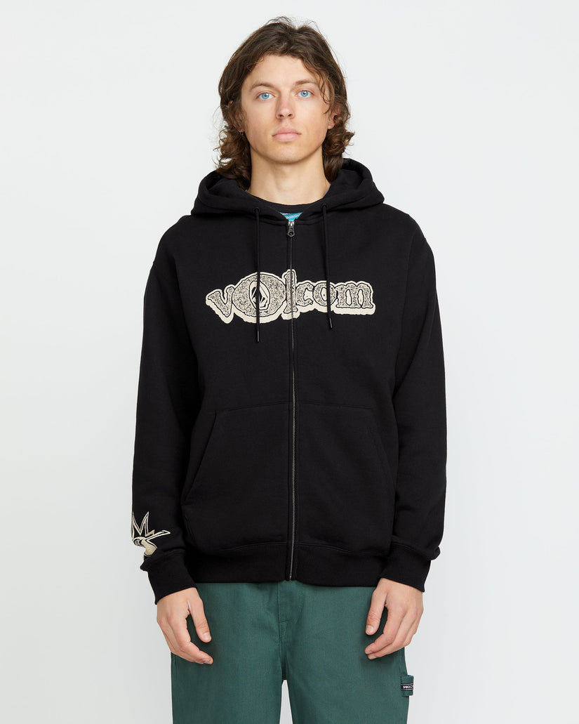 Sweat à Capuche Zippé Volcom Ent - BLACK
