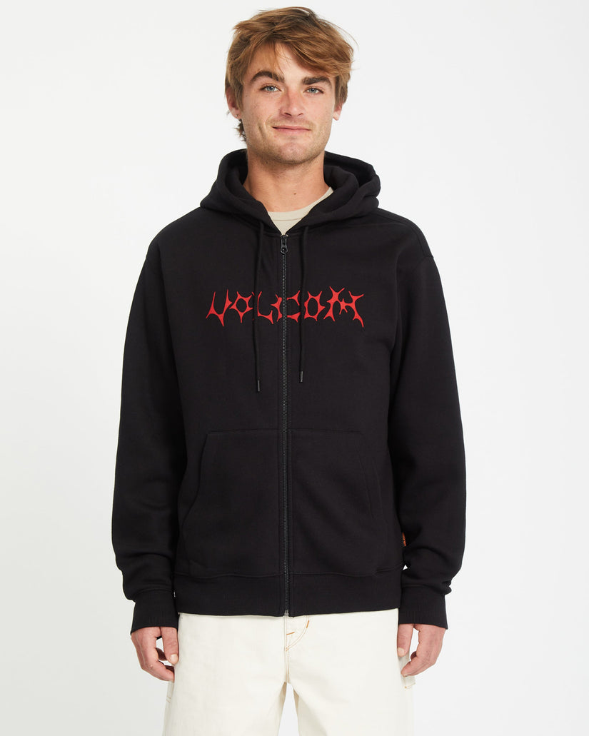 Sweat à Capuche Zippé Watanite - BLACK
