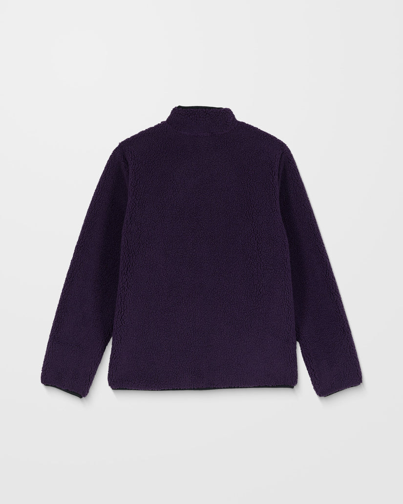 Sweat Sherpa Zippé Muzzer Fuzzar - Dark Purple