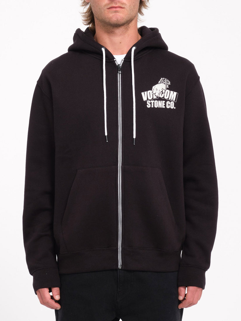 Sweat à capuche zippé Watanite - BLACK