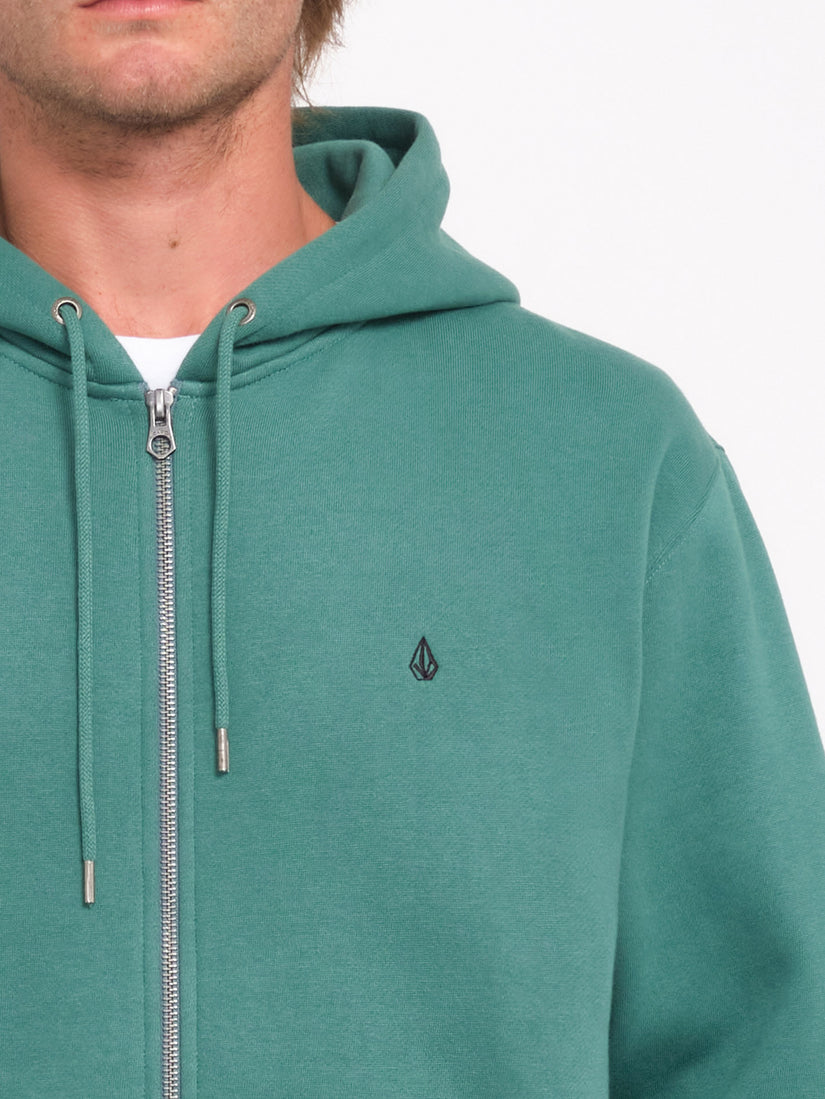 Sweat à capuche zippé Single Stone - SEA GREEN