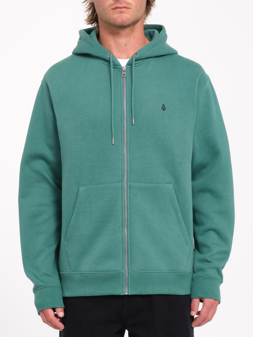 Sweat à capuche zippé Single Stone - SEA GREEN