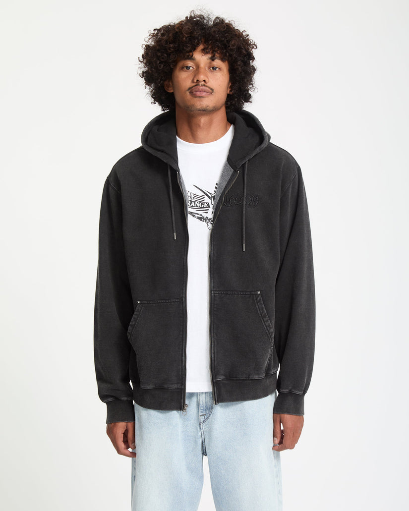 Sweat À Capuche Zippé Studder - Black