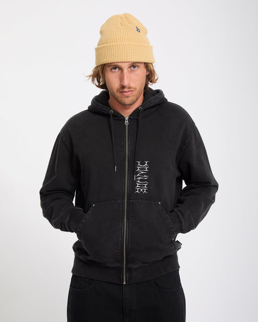 Sweat à capuche zippé Studder - Black
