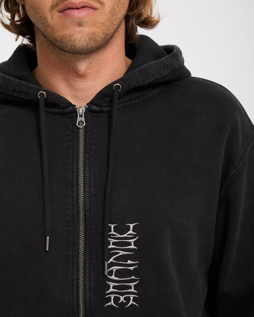 Sweat à capuche zippé Studder - Black