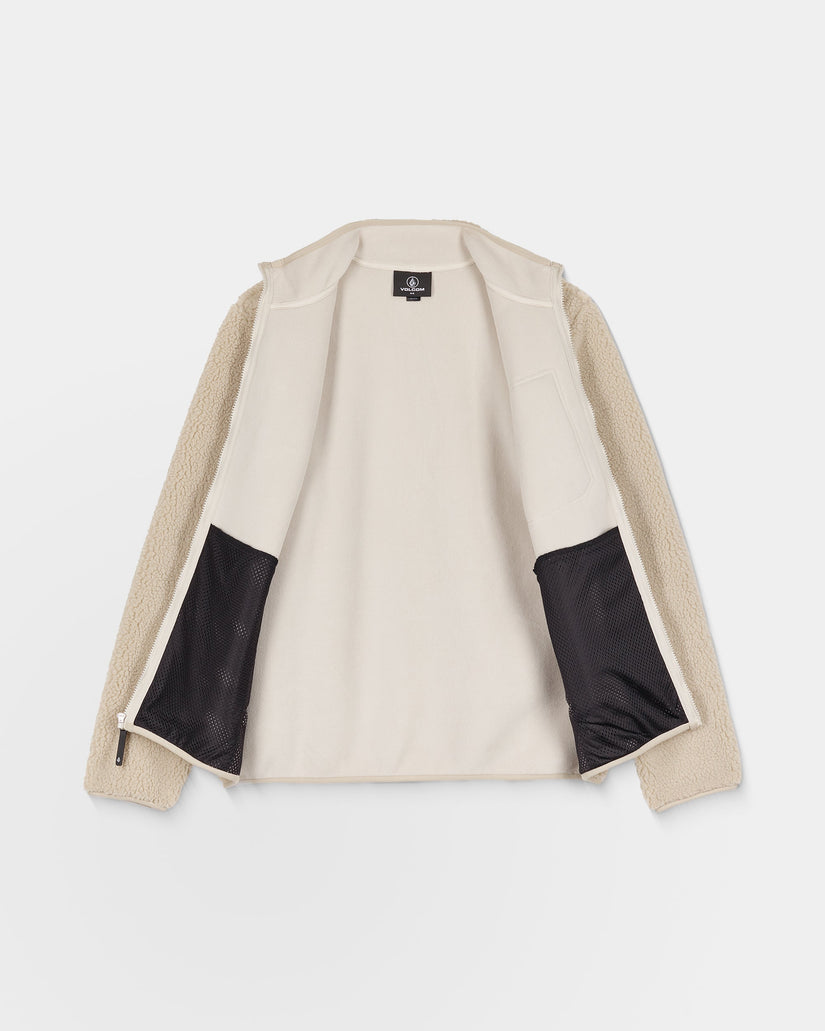 Sweat sherpa zippé Muzzer Fuzzar - Stone