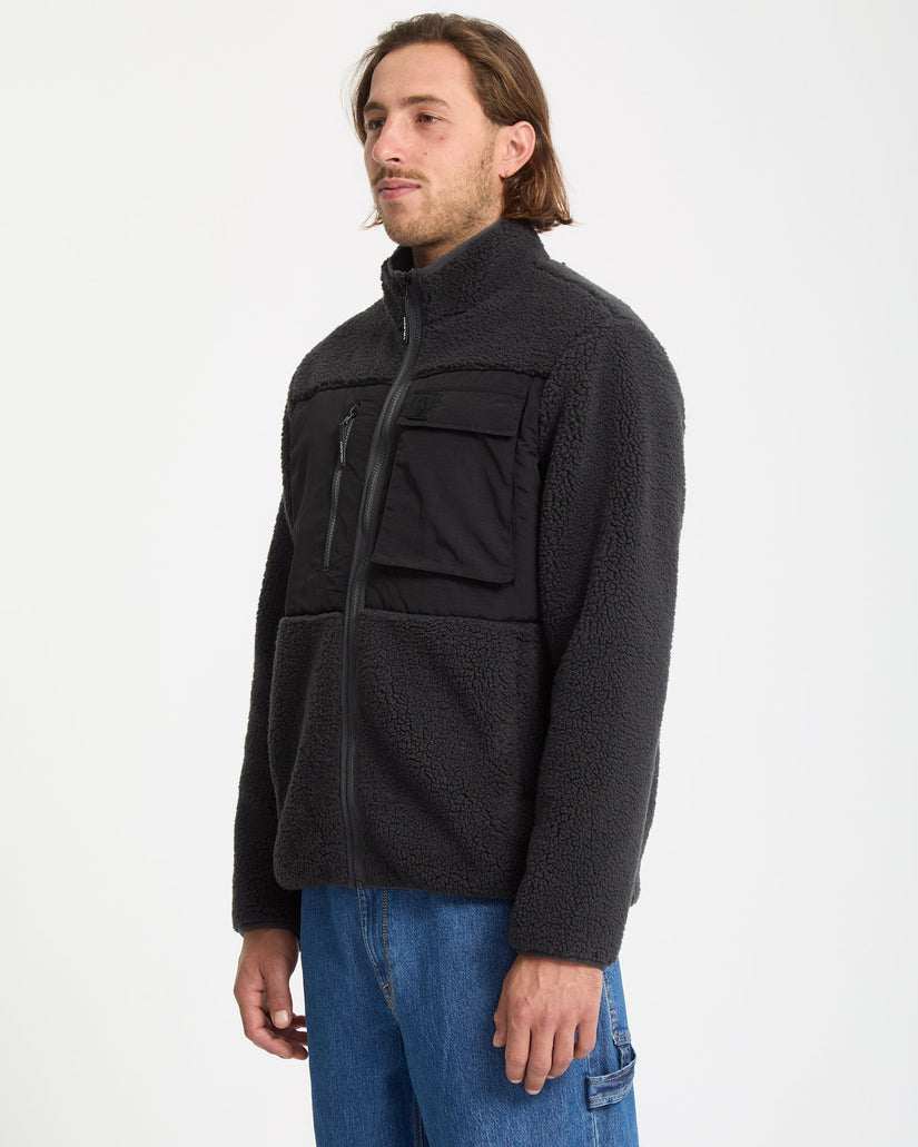 Veste sherpa zippée Storm Stone - Asphalt Black