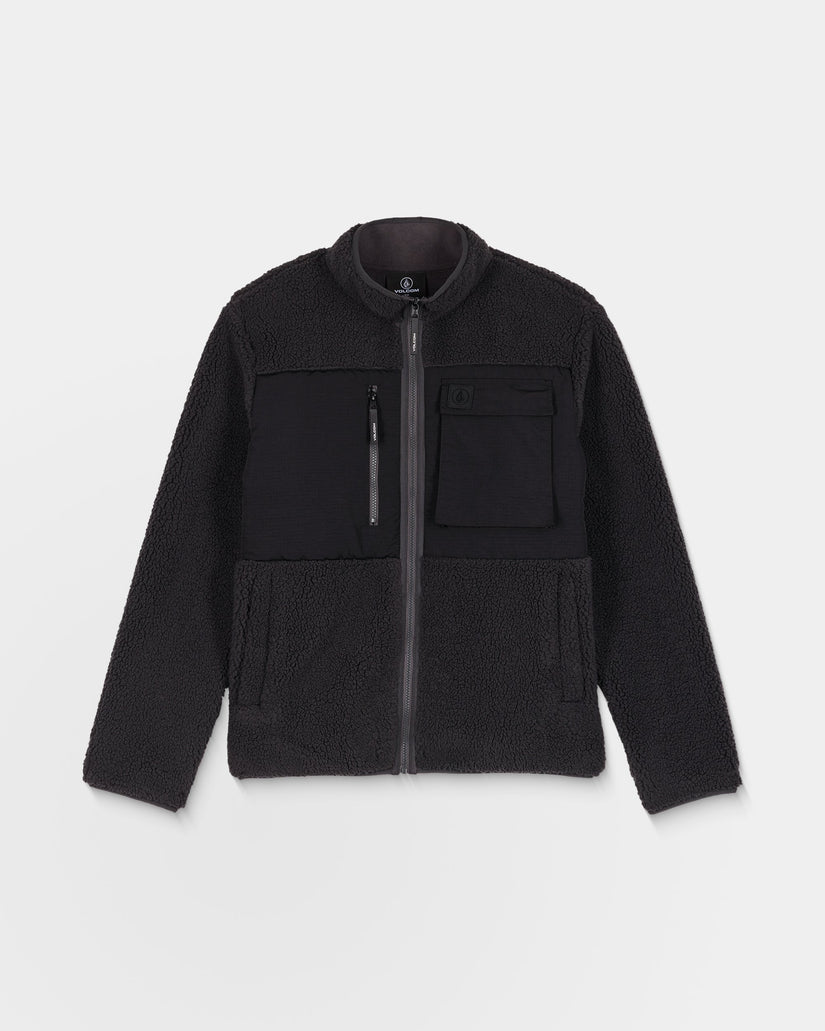Veste sherpa zippée Storm Stone - Asphalt Black