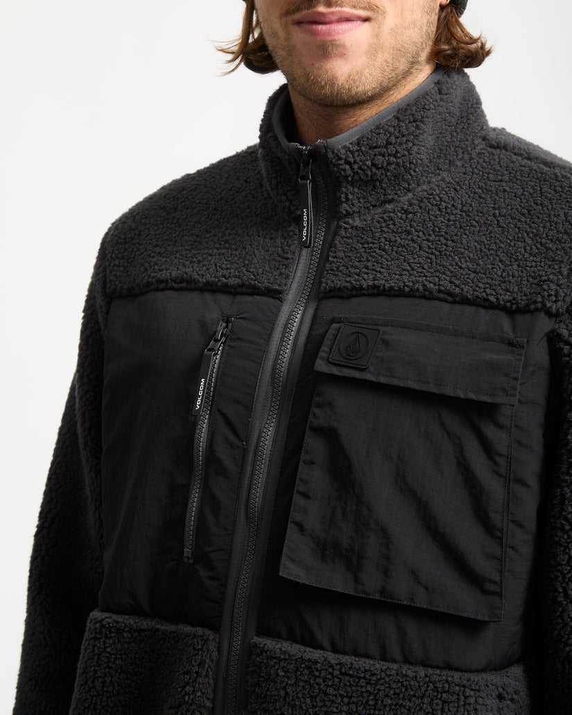 Veste sherpa zippée Storm Stone - Asphalt Black