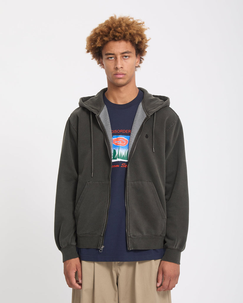 Sweat zippé Single Stone - Rinsed Black