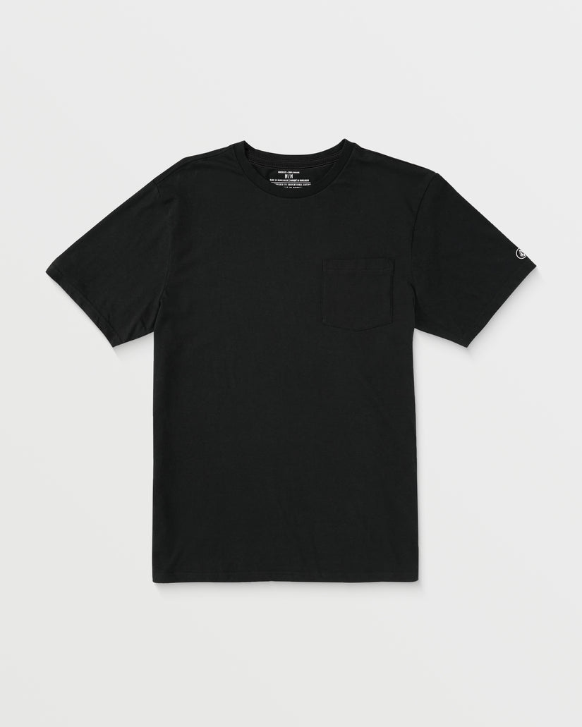T-shirt Solid Pocket - BLACK