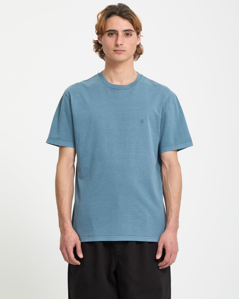 T-shirt Solid Stone - Blue Wash