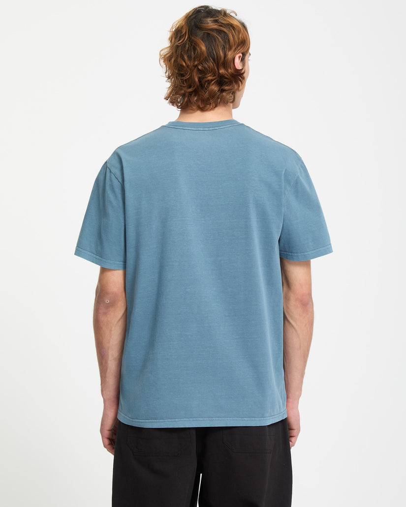 T-shirt Solid Stone - Blue Wash