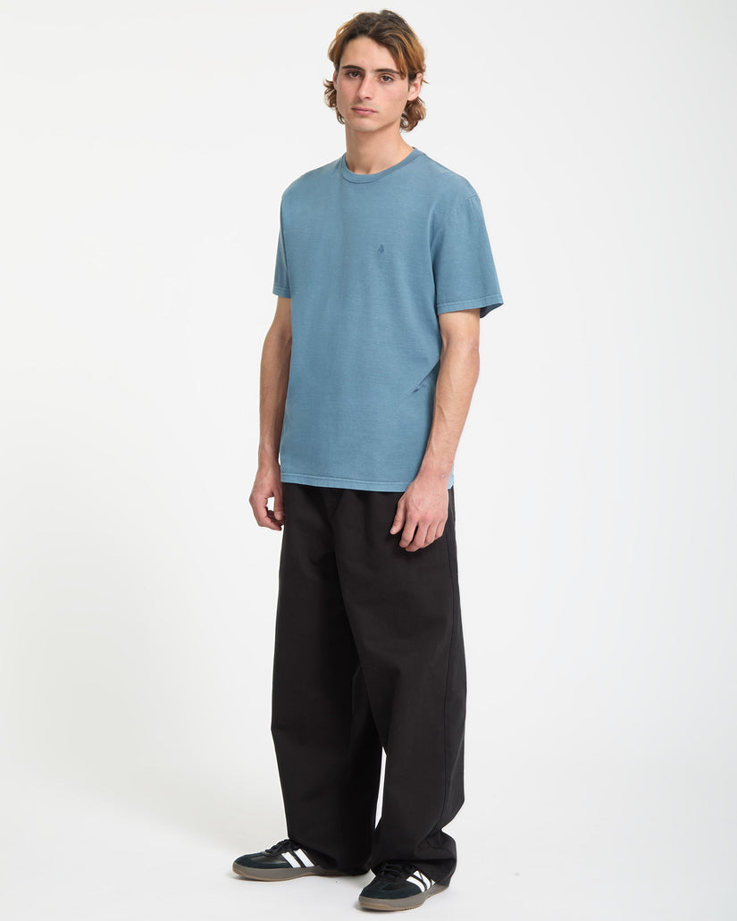 T-shirt Solid Stone - Blue Wash