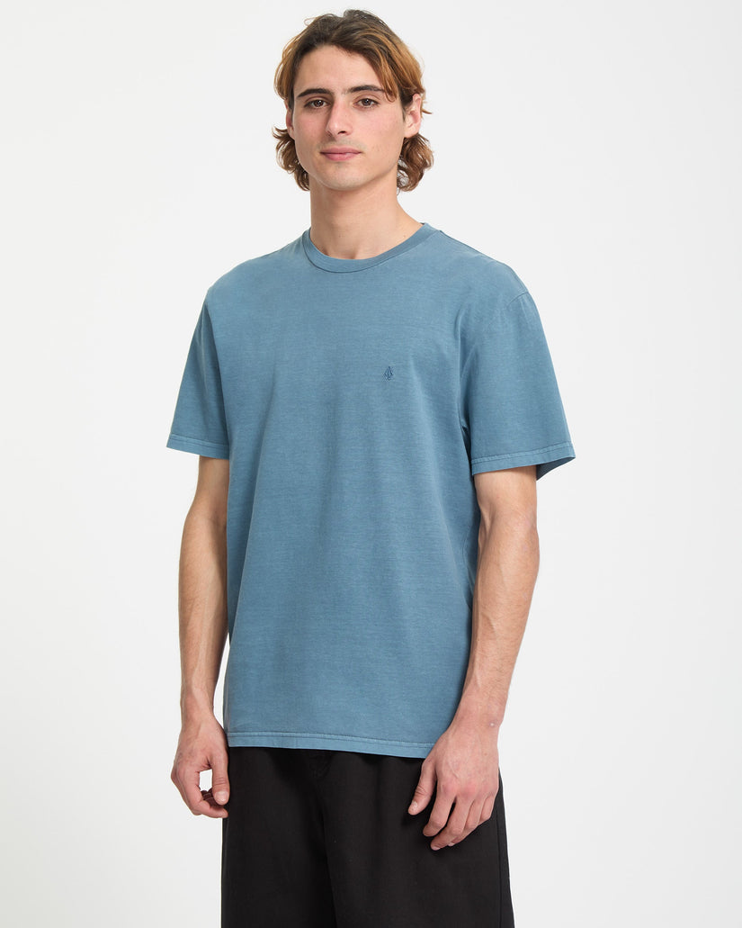 T-shirt Solid Stone - Blue Wash