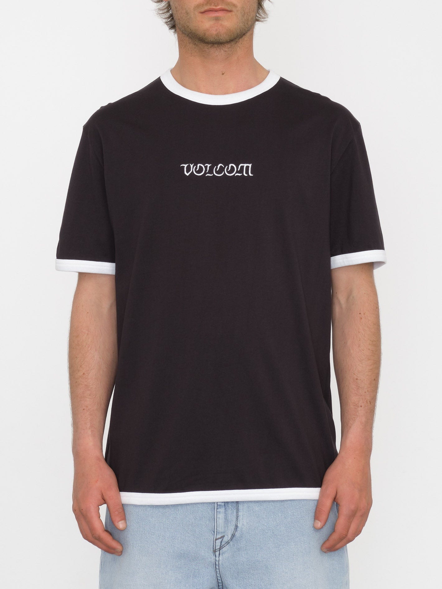 T-shirt Fullring Ringer - BLACK - Homme - Volcom France
