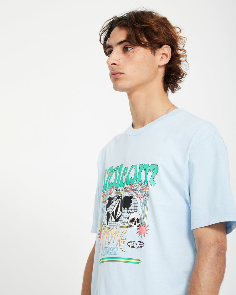 T-shirt Worldly - CAROLINA BLUE