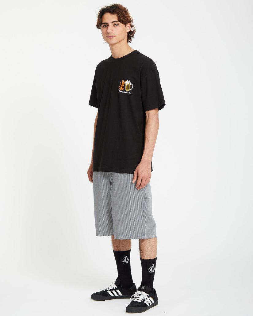 T-shirt Curious Cat - BLACK