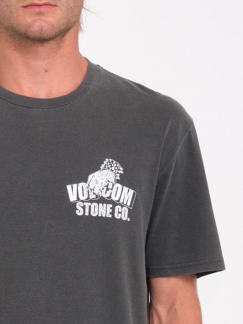 T-shirt Homme Volcom Stone Made Manches Courtes – Gris Chiné Taille XL – Occasion