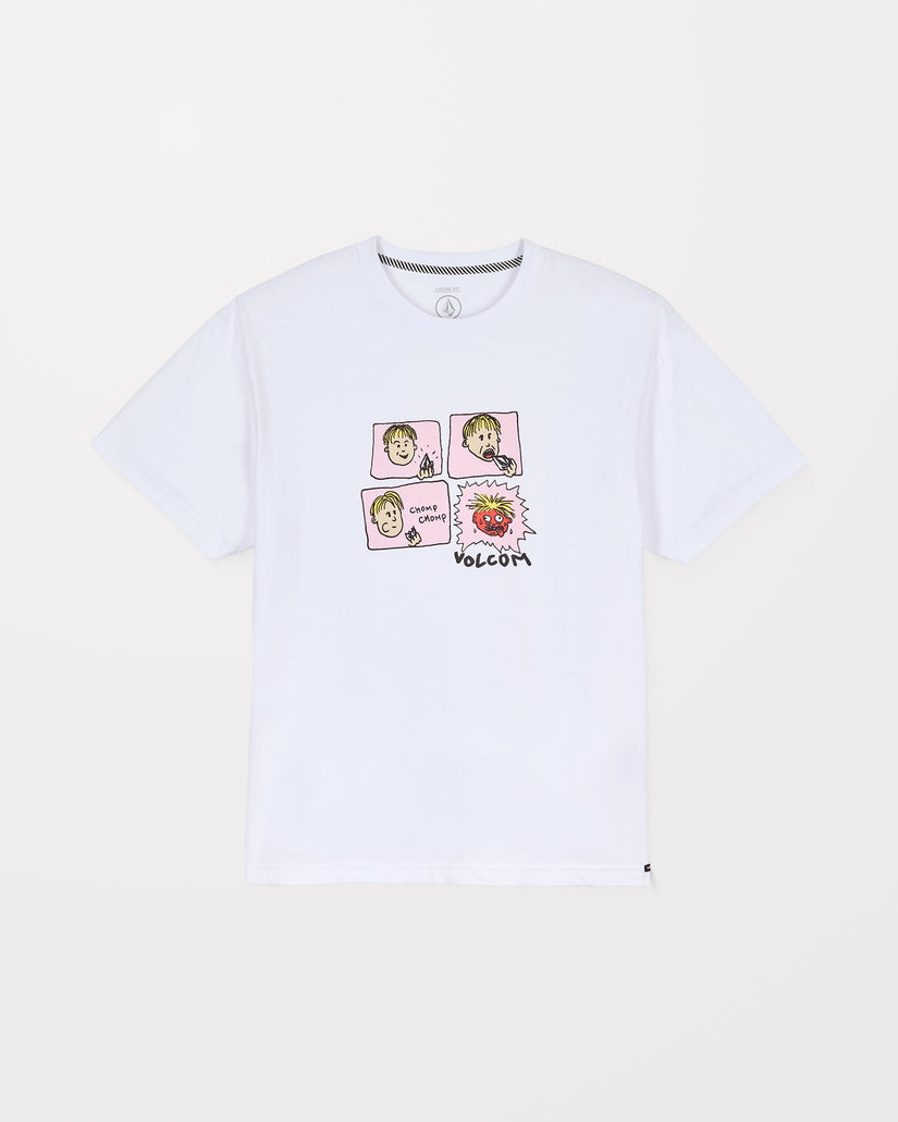 T-shirt Homme Volcom - Manches Courtes - Col Rond - Blanc - Taille S - Neuf Avec étiquettes