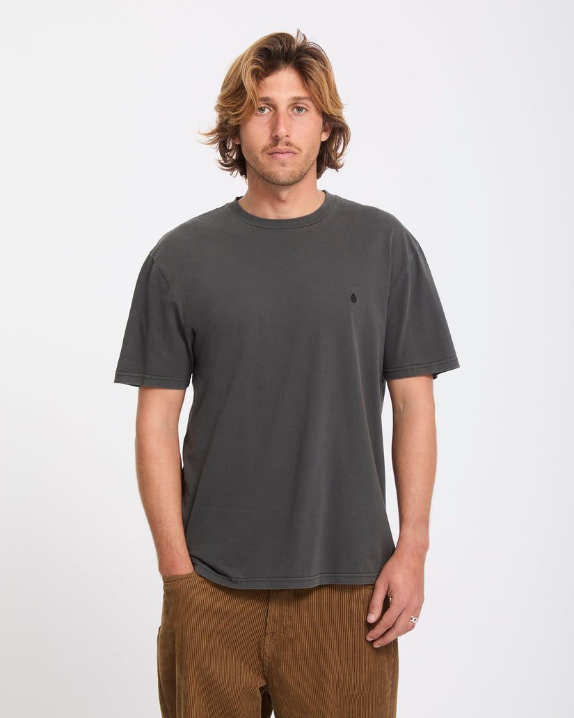 T-shirt Solid Stone - Black