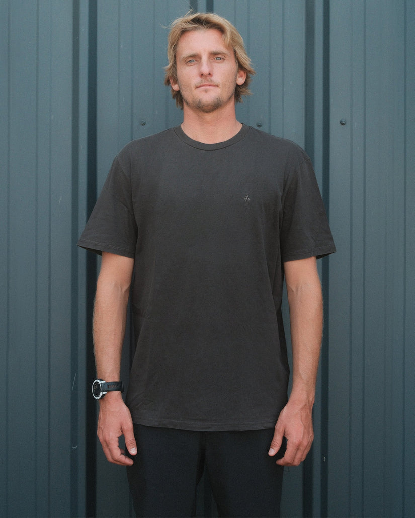 T-shirt Solid Stone - Black