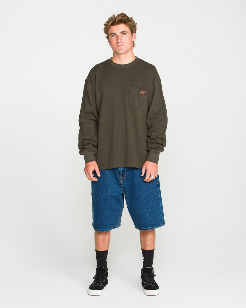 T-Shirt Overtime Thermal - Rinsed Black