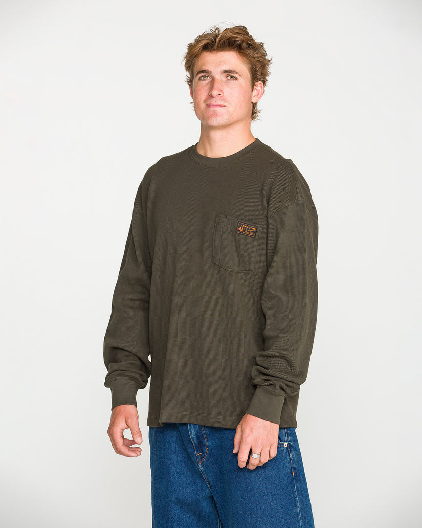 T-Shirt Overtime Thermal - Rinsed Black
