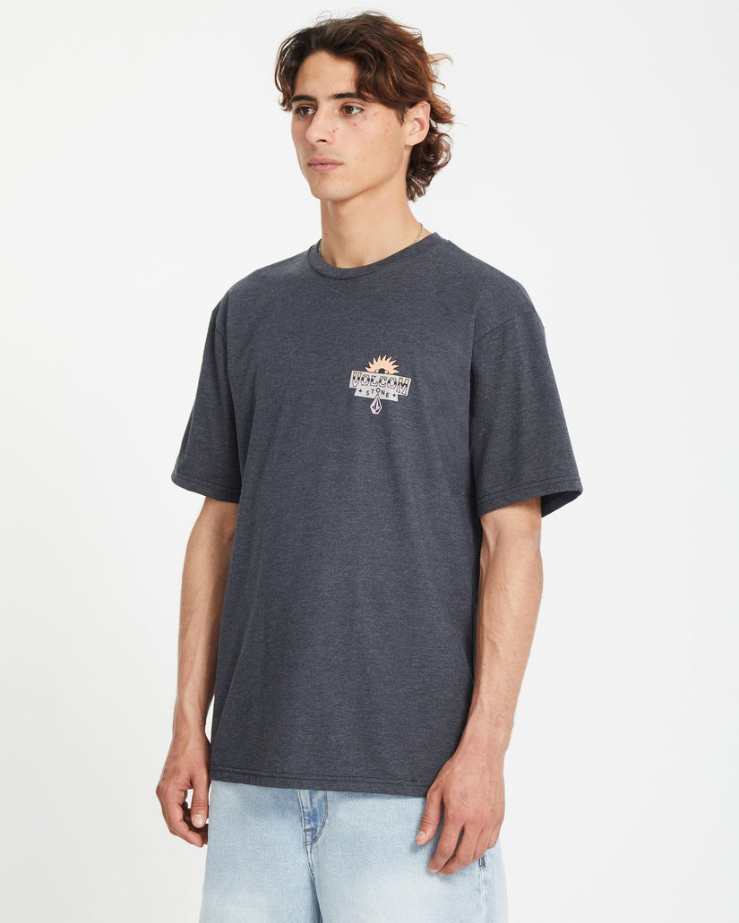 T-shirt Volcom Logo pour homme, col ras du cou, 220 g/m², été T-shirt Volcom Logo pour homme, col ras du cou, 220 g/m², été