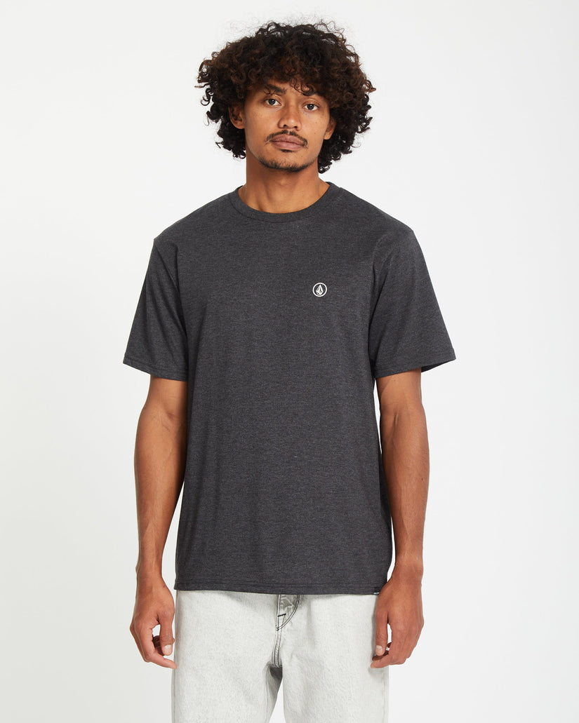 T-shirt Circle Blanks - Heather Black