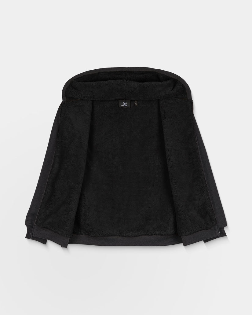 Sweat à capuche sherpa Single Stone - Heather Black