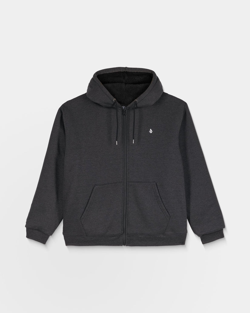 Sweat à capuche sherpa Single Stone - Heather Black