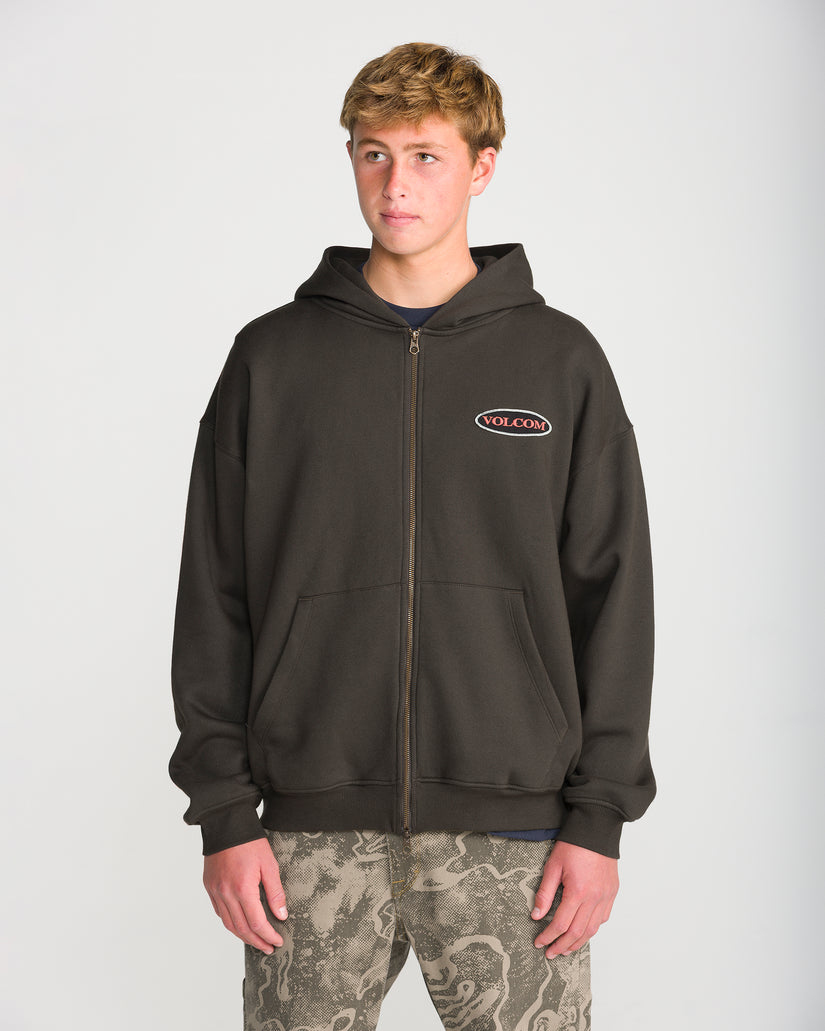 Sweat à capuche Driggs Zip Up - Rinsed Black