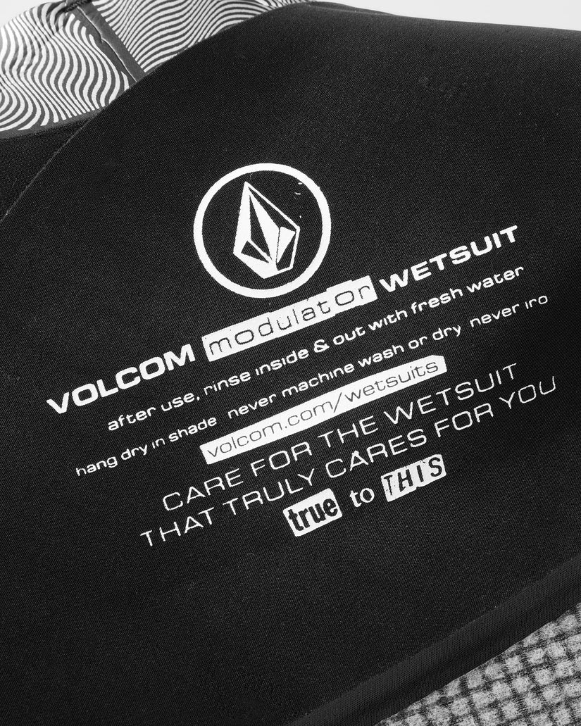 Combinaison De Surf Modulator Intégrale 3/2 Mm Zippée Poitrine - Black
