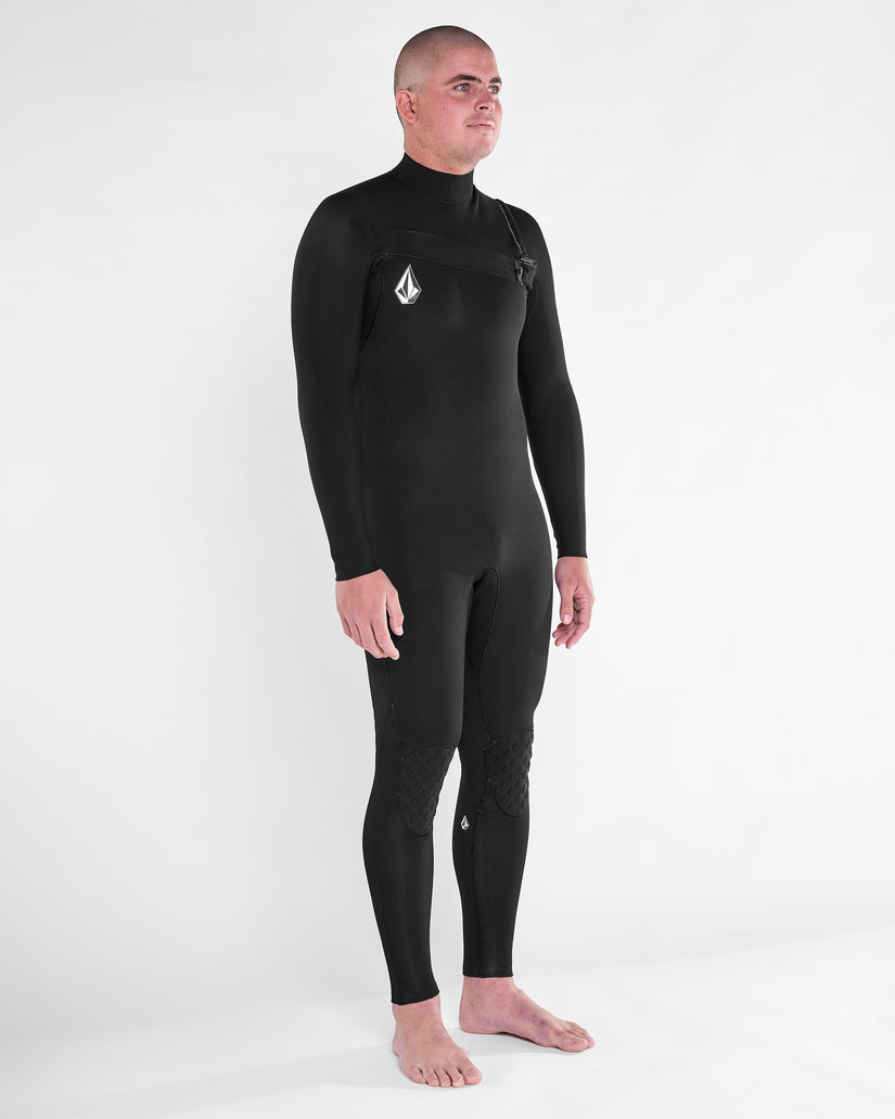 Combinaison De Surf Modulator Intégrale 3/2 Mm Zippée Poitrine - Black