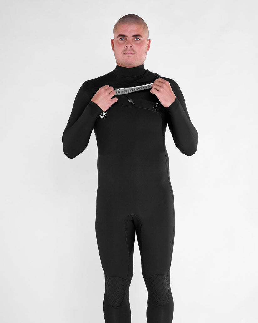 Combinaison De Surf Modulator Intégrale 3/2 Mm Zippée Poitrine - Black