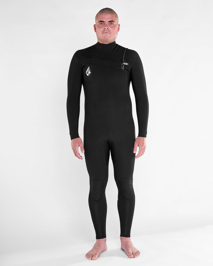 Combinaison De Surf Modulator Intégrale 4/3 Mm Zippée Poitrine - Black