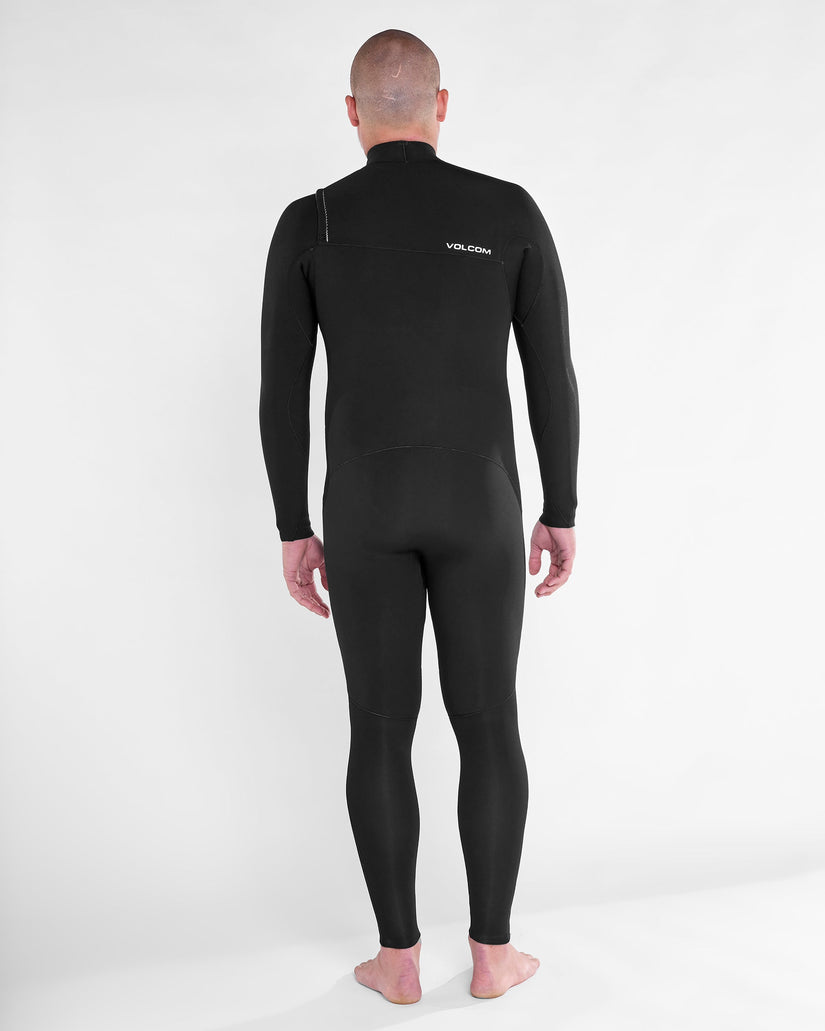 Combinaison De Surf Modulator Intégrale 4/3 Mm Zippée Poitrine - Black