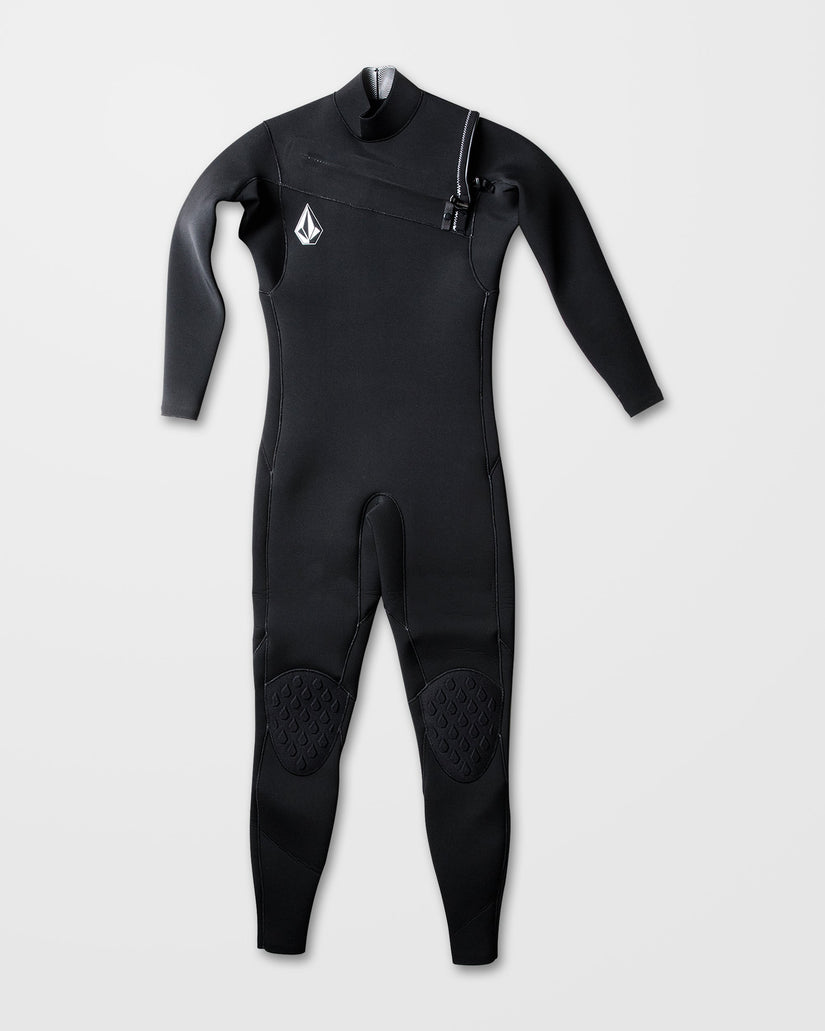 Combinaison De Surf Modulator Intégrale 4/3 Mm Zippée Poitrine - Black